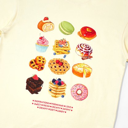 Modakawa T-Shirt mit Kuchenmotiv aus 100 % Baumwolle - image 2