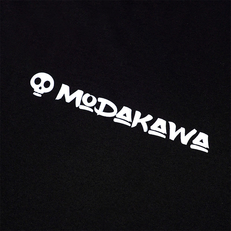 Modakawa T-Shirt mit Totenkopf-Lagerfeuer-Print, 100 % Baumwolle - image 2