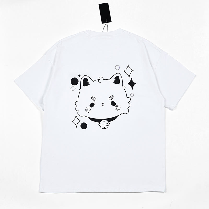 Freundinnen-Freundinnen-Kitty-Print, 100 % Baumwolle, Modakawa T-Shirt - image 6