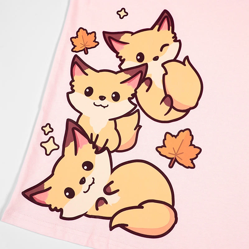 Modakawa T-Shirt mit Fuchs-Print aus 100 % Baumwolle - image 2