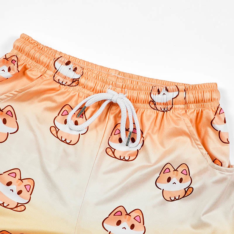 Freizeitshorts mit Kitty-Print von Modakawa - image 6