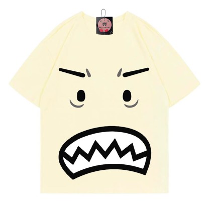 Modakawa T-Shirt mit wütendem Gesichtsausdruck - Apricot - 5XL - image 1