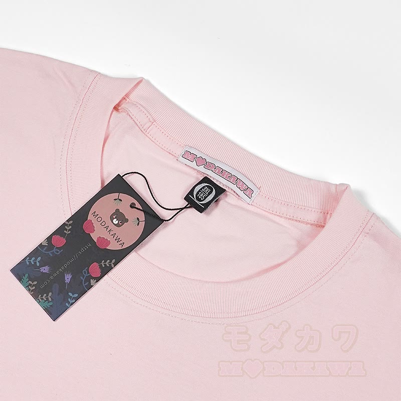 Modakawa T-Shirt mit Hasenbuchstaben-Print, 100 % Baumwolle - image 5