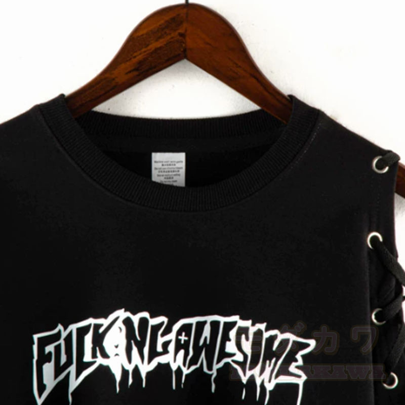 Vintage-Sweatshirt mit Buchstabenprint, langen Ärmeln und asymmetrischem Cropped-Schnitt - image 6