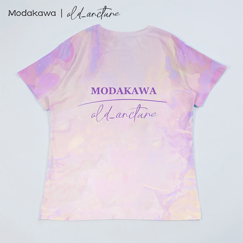 MODAKAWA X old_arcture T-Shirt mit Farbverlauf und Buchstabendruck für Mädchen - image 2