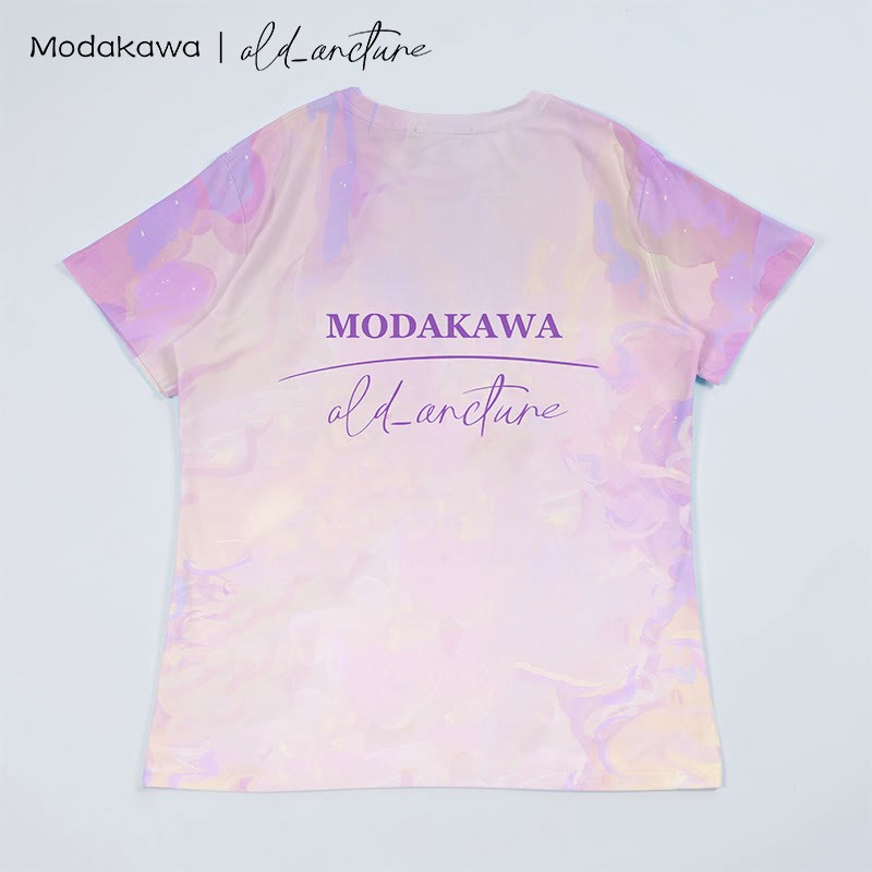 MODAKAWA X old_arcture T-Shirt mit Farbverlauf und Buchstabendruck für Mädchen - image 2