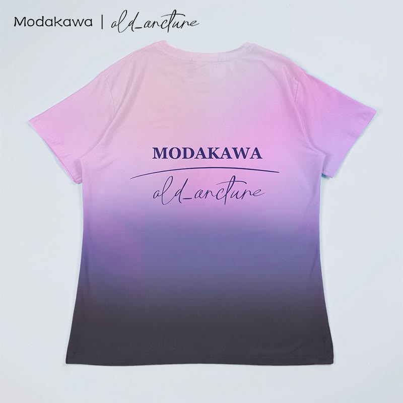 MODAKAWA X old_arcture T-Shirt mit Farbverlauf und Buchstabendruck für Mädchen - image 2