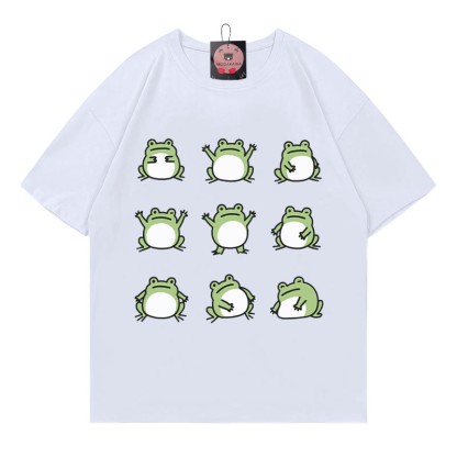 Modakawa T-Shirt mit Froschprint - White - 5XL - image 3