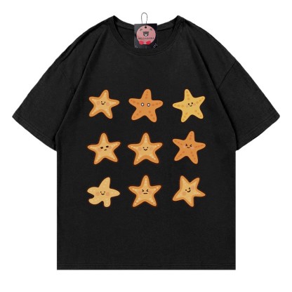 Modakawa T-Shirt mit Seesternmuster - Black - 5XL - image 2