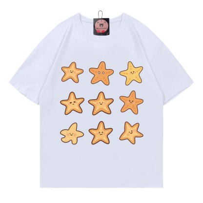 Modakawa T-Shirt mit Seesternmuster - White - 5XL - image 1