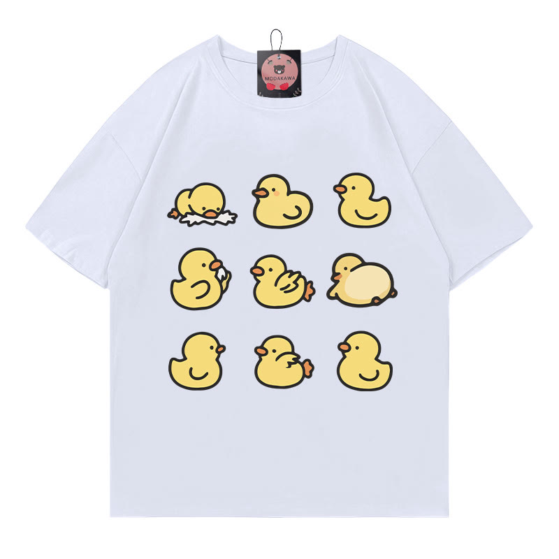 Modakawa T-Shirt mit Entenprint - White - 5XL - image 4