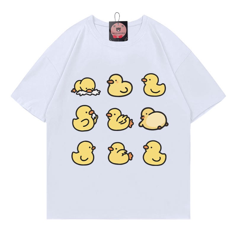Modakawa T-Shirt mit Entenprint - White - 5XL - image 4