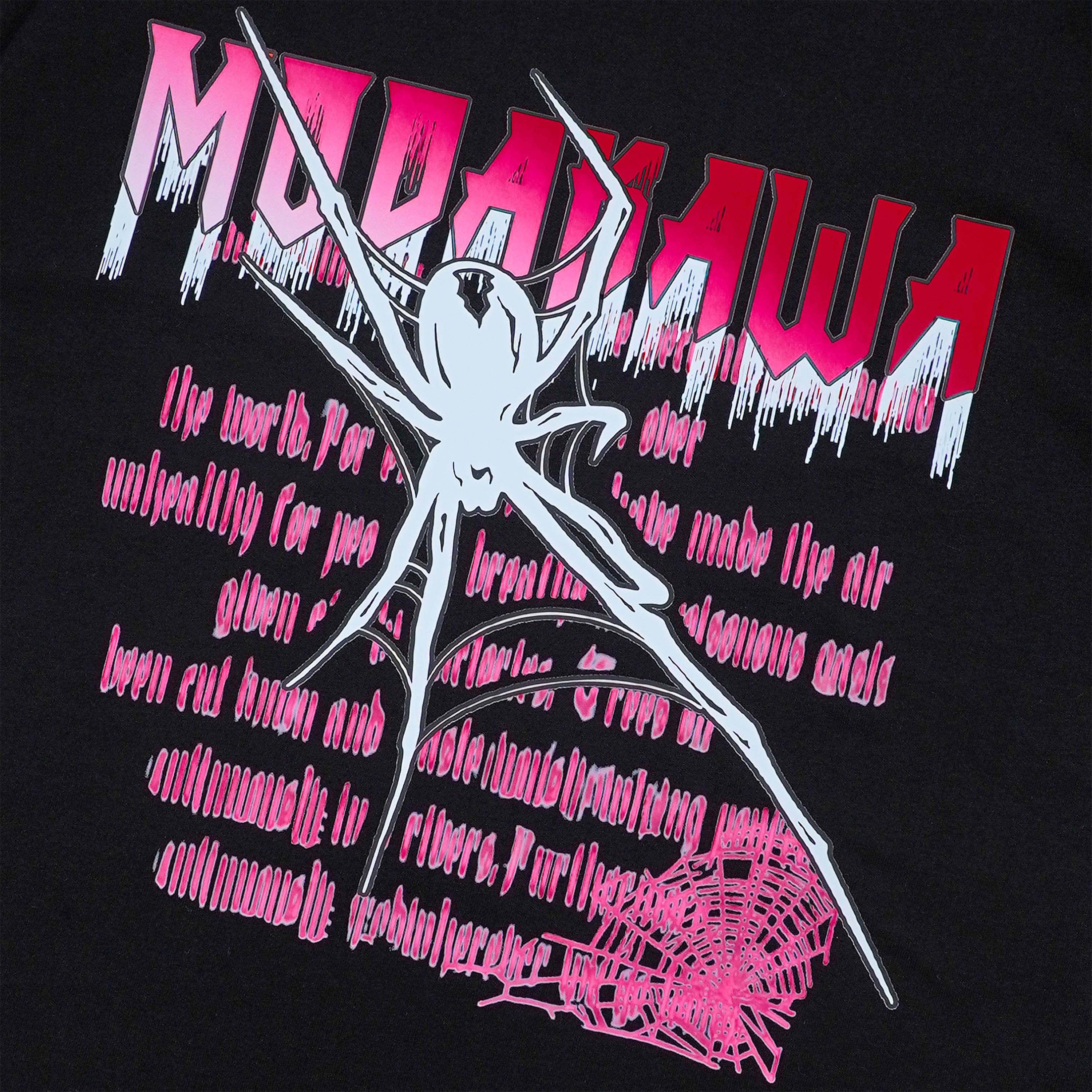 Modakawa T-Shirt mit gotischem Spinnenbuchstaben-Print, 100 % Baumwolle - image 2