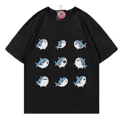 Modakawa T-Shirt mit Hai-Print - Black - 5XL - image 2