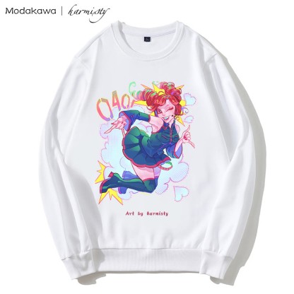 MODAKAWA X karmisty Sweatshirt mit Rundkragen und Dopamine Girl-Print - White - 5XL - image 1