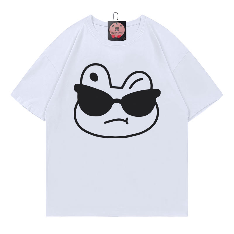 Modakawa T-Shirt mit Froschprint - White - 5XL - image 3