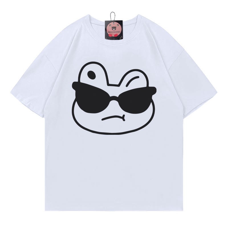Modakawa T-Shirt mit Froschprint - White - 5XL - image 3