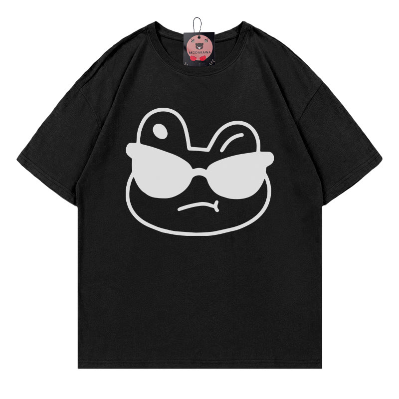 Modakawa T-Shirt mit Froschprint - Black - 5XL - image 4
