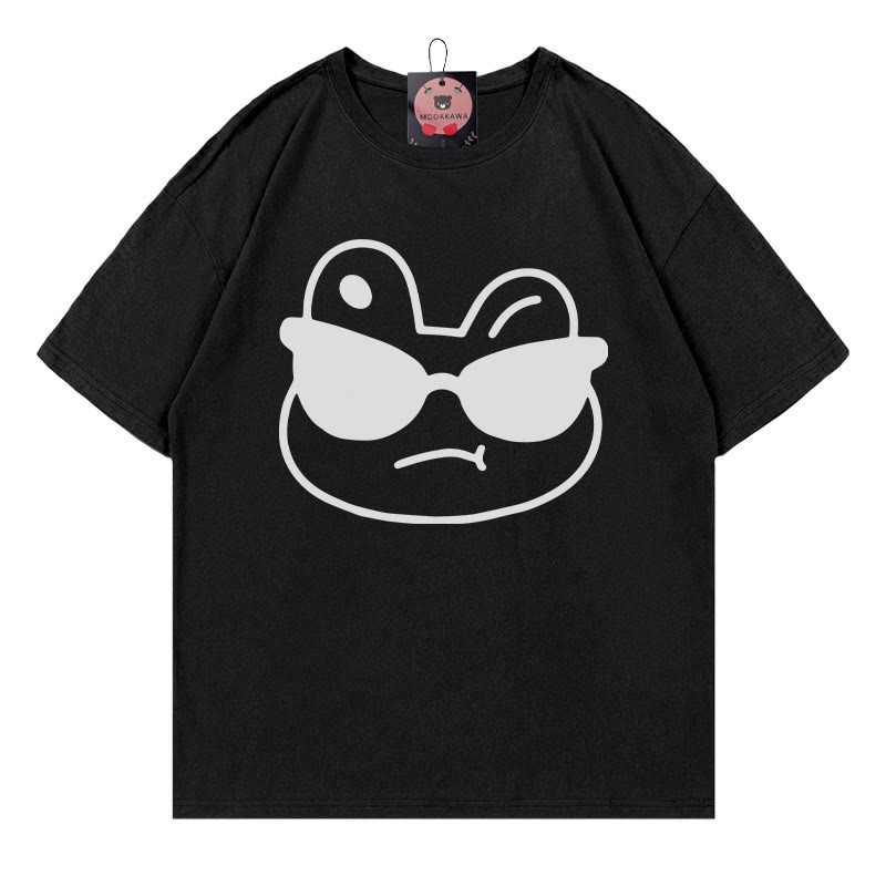 Modakawa T-Shirt mit Froschprint - Black - 5XL - image 4