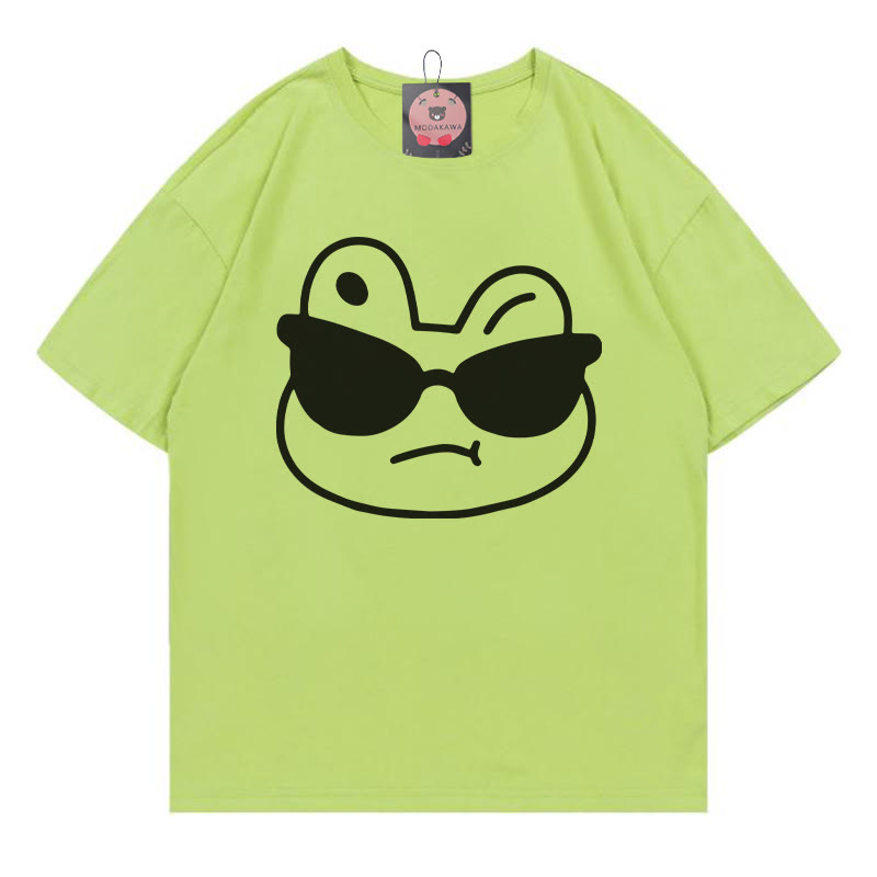 Modakawa T-Shirt mit Froschprint - Green - 5XL - image 1