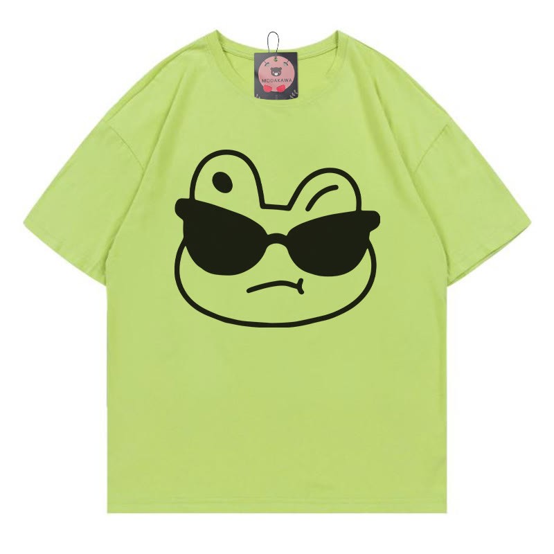 Modakawa T-Shirt mit Froschprint - Green - 5XL - image 1
