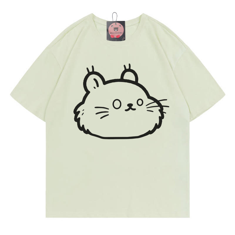 Modakawa T-Shirt mit Eichhörnchenmuster - Light Green - 5XL - image 1