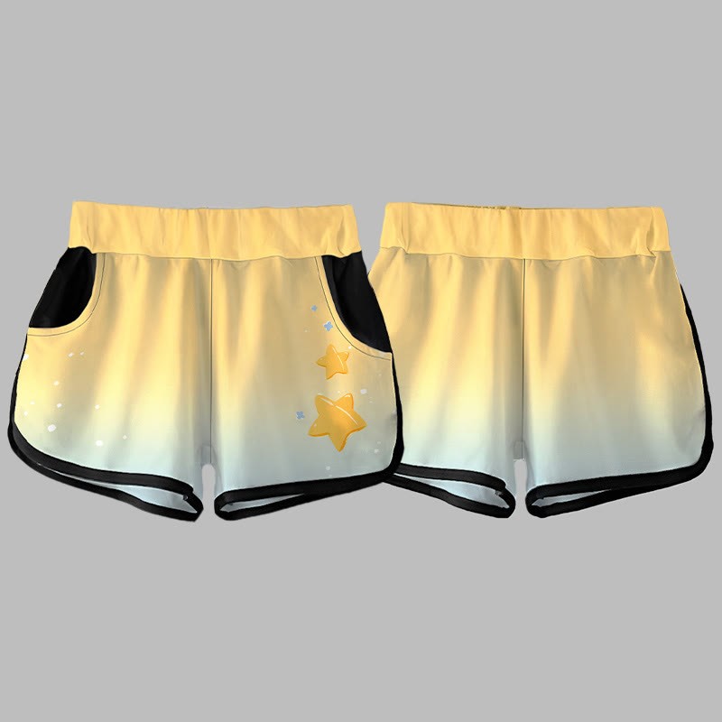 Modakawa Shorts mit Sternenmuster und Farbverlauf - image 3