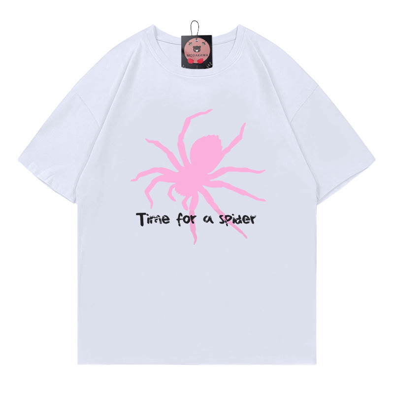 ZEIT FÜR EINE SPINNE Spinnenprint T-Shirt aus 100 % Baumwolle von Modakawa - White - 5XL - image 3