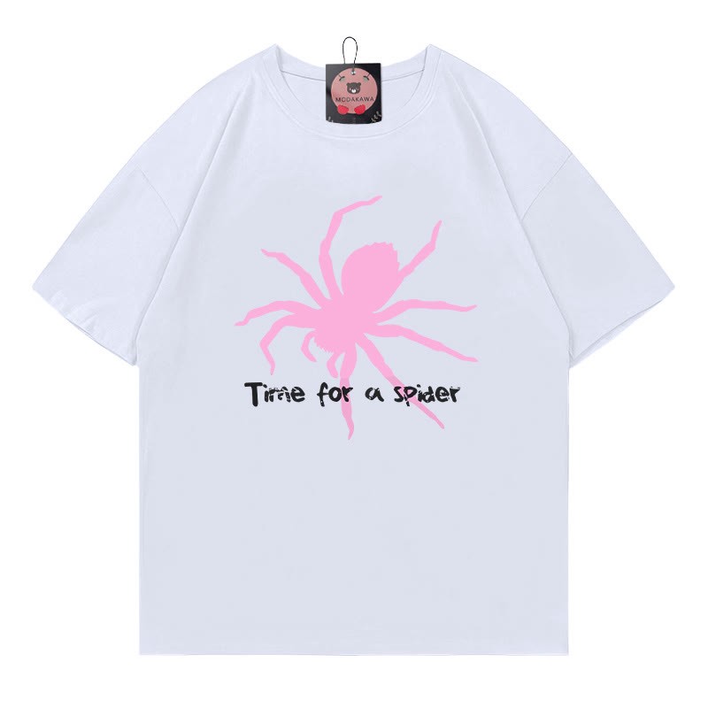 ZEIT FÜR EINE SPINNE Spinnenprint T-Shirt aus 100 % Baumwolle von Modakawa - White - 5XL - image 3