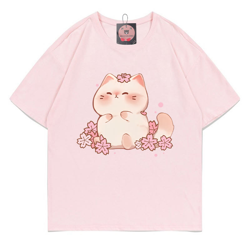 Sakura Kitty Print 100% Baumwolle Modakawa T-Shirt - Pink - 5XL - image 2