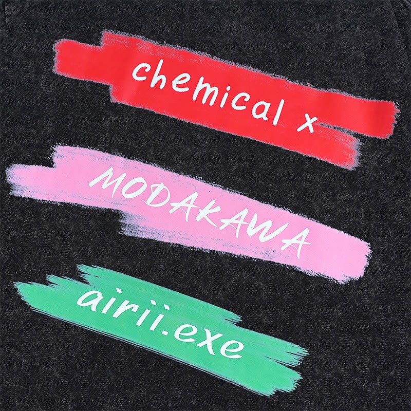 MODAKAWA X airii.exe Lockerer Hoodie mit Gitarrenmädchen-Buchstabendruck - image 3
