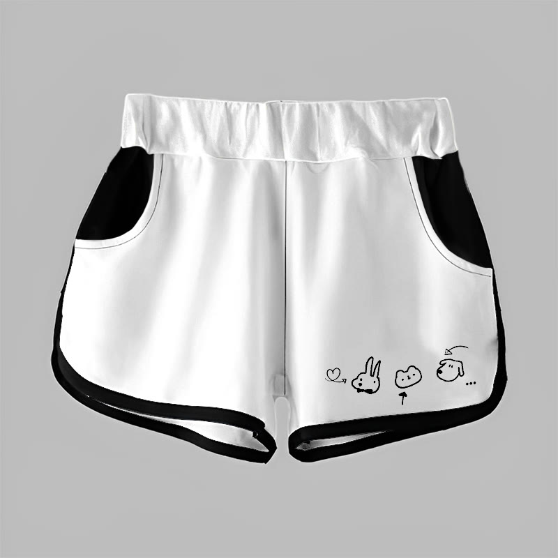 Modakawa Shorts mit Hasenmotiv - White - 5XL - image 1