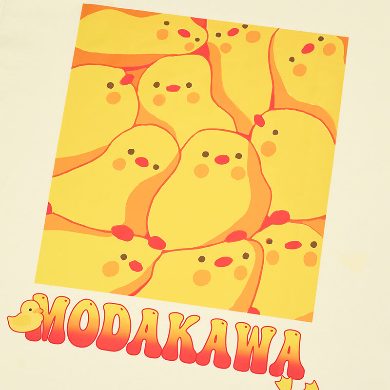 Modakawa T-Shirt mit Buchstabenprint „Crowded Chicks“ - image 2