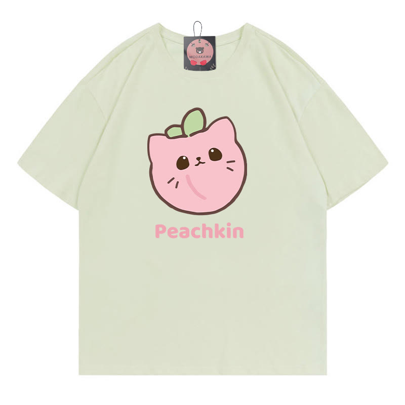 PEACHKIN Pfirsichkätzchen-Print Modakawa T-Shirt - Green - 5XL - image 1