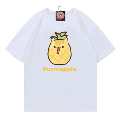 PURRNAPPLE Purr Ananas-Print Modakawa T-Shirt - White - 5XL - image 2