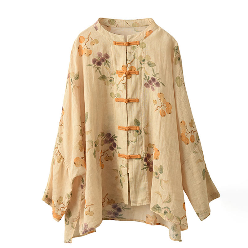 Vintage Langarmshirt mit Fruchtschnalle - Yellow - One Size - image 2