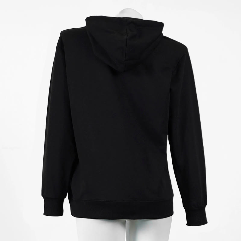 Baumwoll-Hoodie mit Katzenmotiv und Seitentaschen - image 3