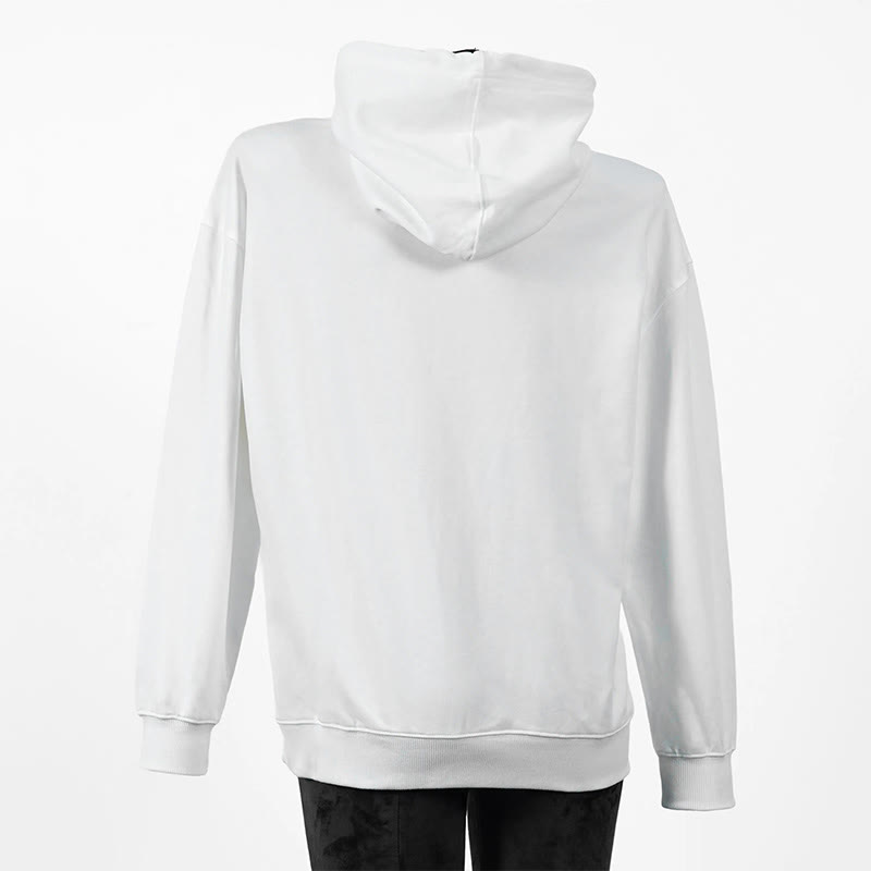 Baumwoll-Hoodie mit rotem Panda-Buchstabenprint und Seitentaschen - image 3