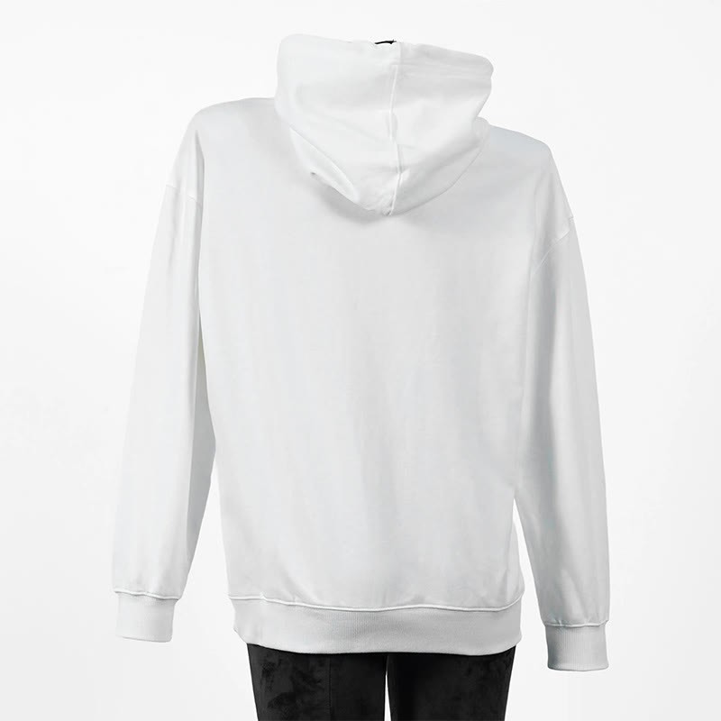 Baumwoll-Hoodie mit rotem Panda-Buchstabenprint und Seitentaschen - image 3