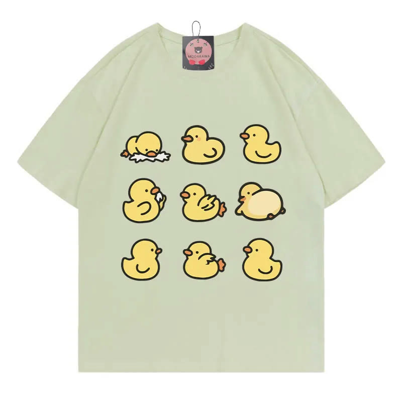 Modakawa T-Shirt mit Entenprint - Green - 5XL - image 1