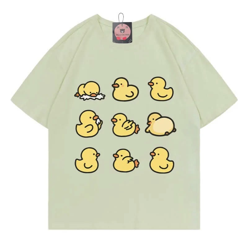 Modakawa T-Shirt mit Entenprint - Green - 5XL - image 1