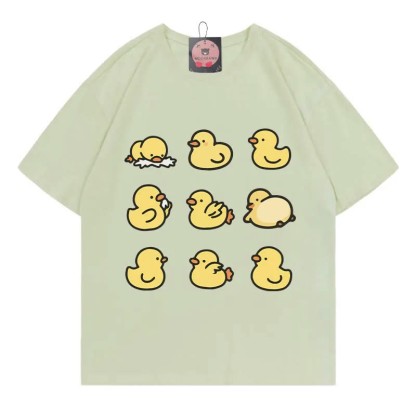 Modakawa T-Shirt mit Entenprint - Green - 5XL - image 1