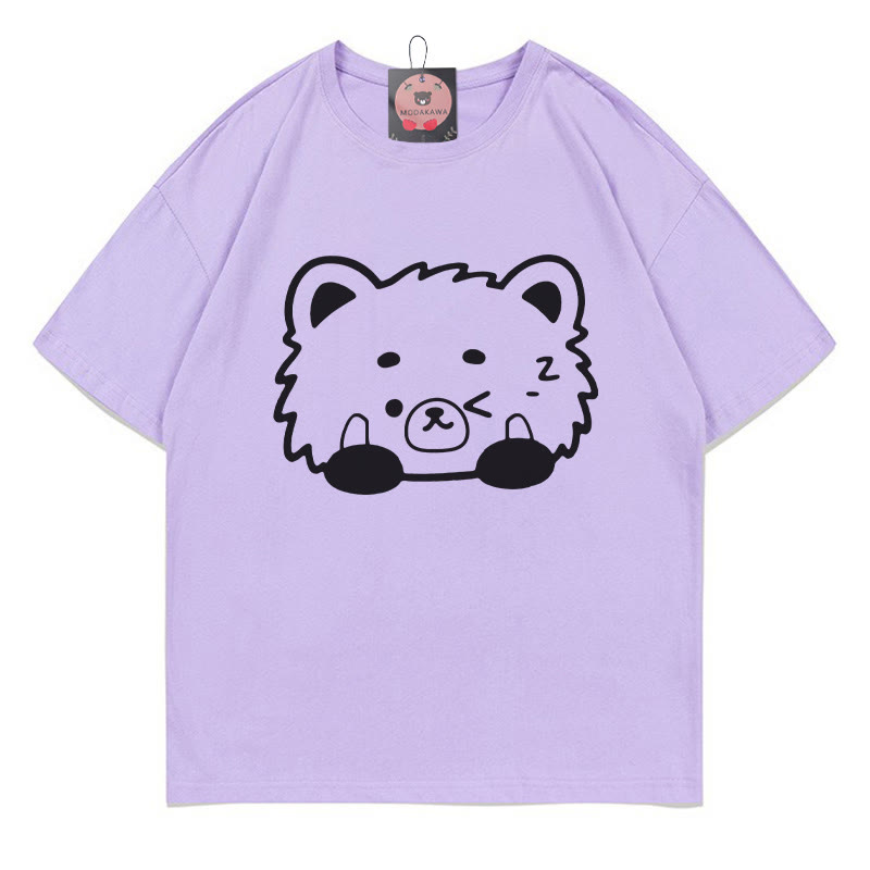Bärenprint-T-Shirt - Purple - 5XL - image 2