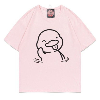 Lustiges T-Shirt mit Entenaufdruck - Pink - 5XL - image 2