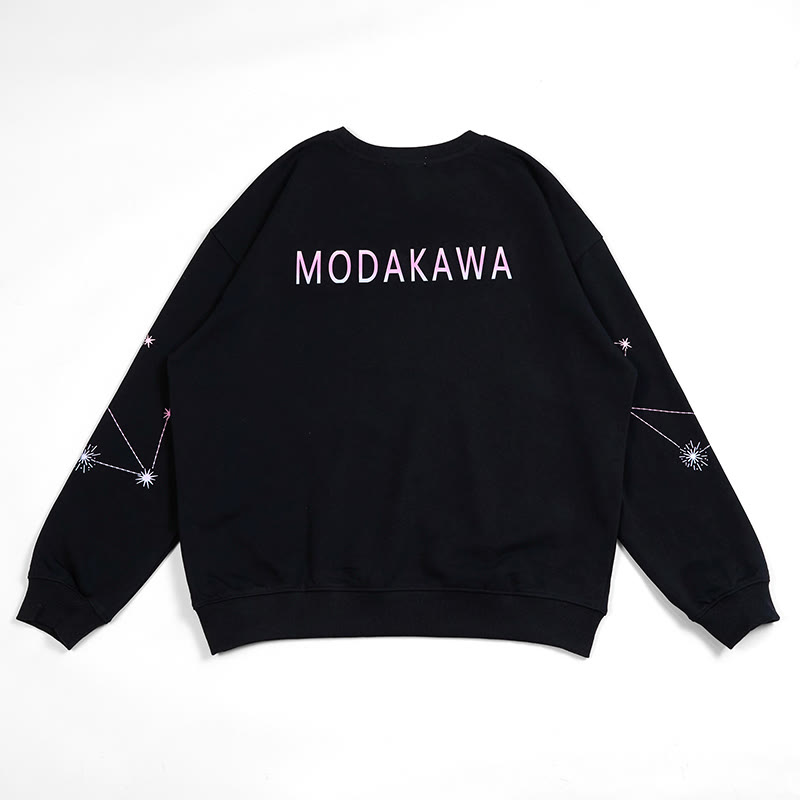 Modakawa Sweatshirt mit Rundhalsausschnitt und Sonnen- und Schmetterlings-Print - image 2