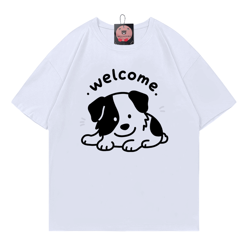 WILLKOMMEN Welpen-Print-T-Shirt - White - 5XL - image 1