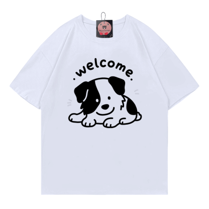 WILLKOMMEN Welpen-Print-T-Shirt - White - 5XL - image 1