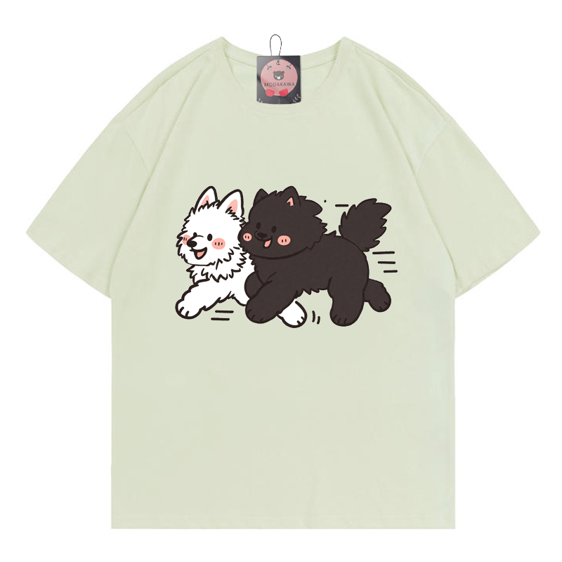T-Shirt mit Welpenaufdruck - Green - 5XL - image 4