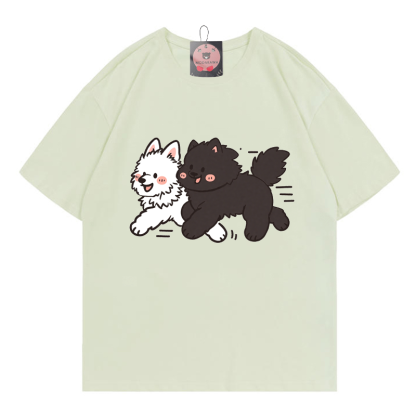 T-Shirt mit Welpenaufdruck - Green - 5XL - image 4
