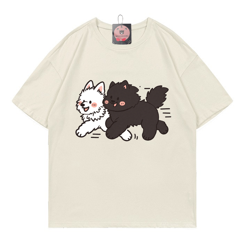 T-Shirt mit Welpenaufdruck - Beige - 5XL - image 3
